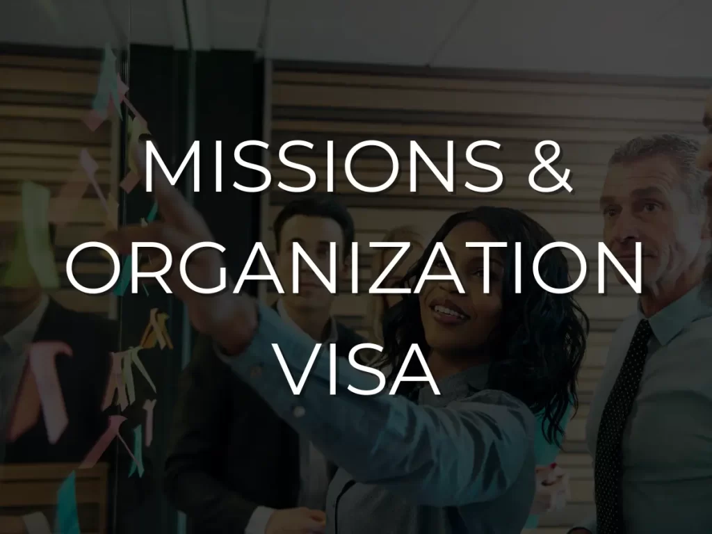 Missions & organization VISA